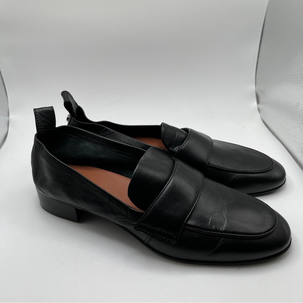 Aquatalia Shivani Nappa Leather Loafers black leather size 7.5 women’s